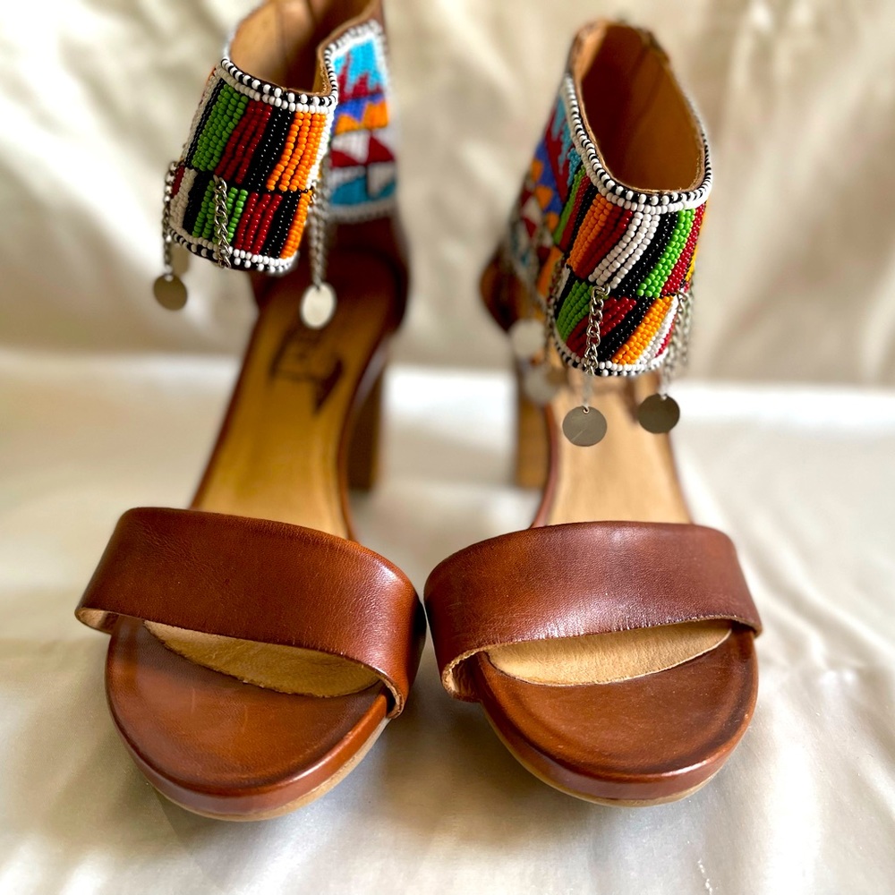 Pikolinos Beaded High Heels Sz 7.5-8